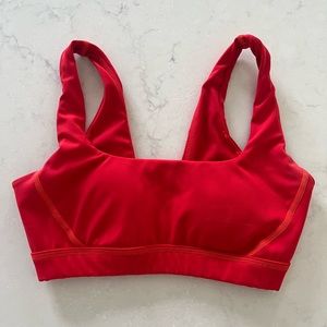 Red aerie sports bra XS